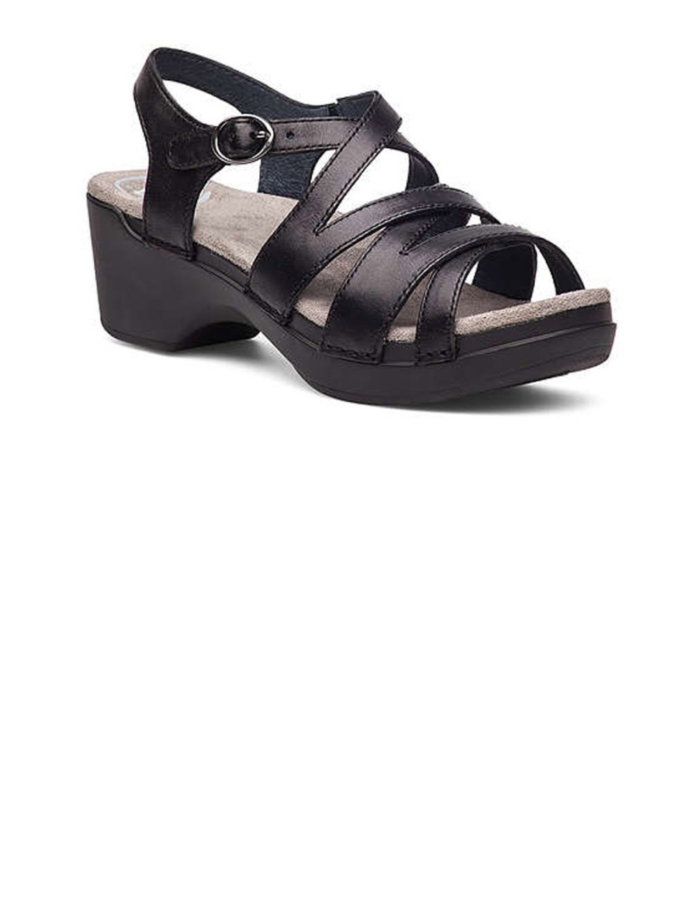 Dansko Black Strappy Leather Sandals
